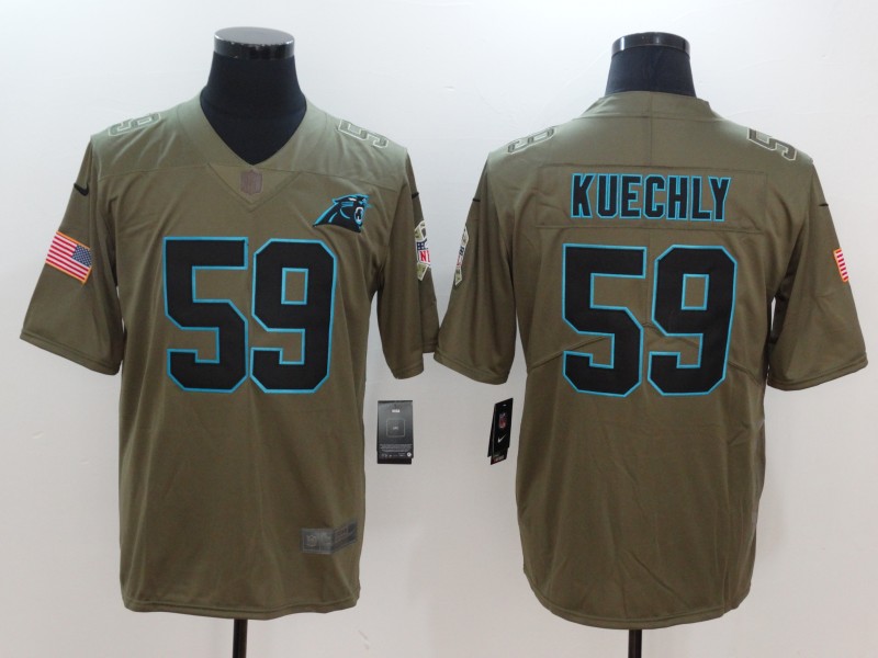 Men's Carolina Panthers Luke Kuechly #59 Brown Jersey
